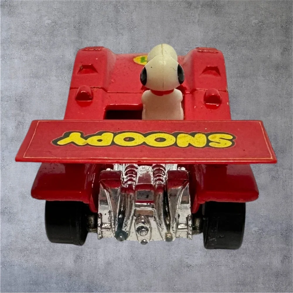 Aviva Snoopy‎ Race Car Red Vintage Diecast Peanuts No 61 Toy Hong Kong